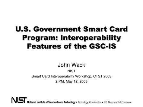 U.S. Government Smart Card Program: Interoperability 